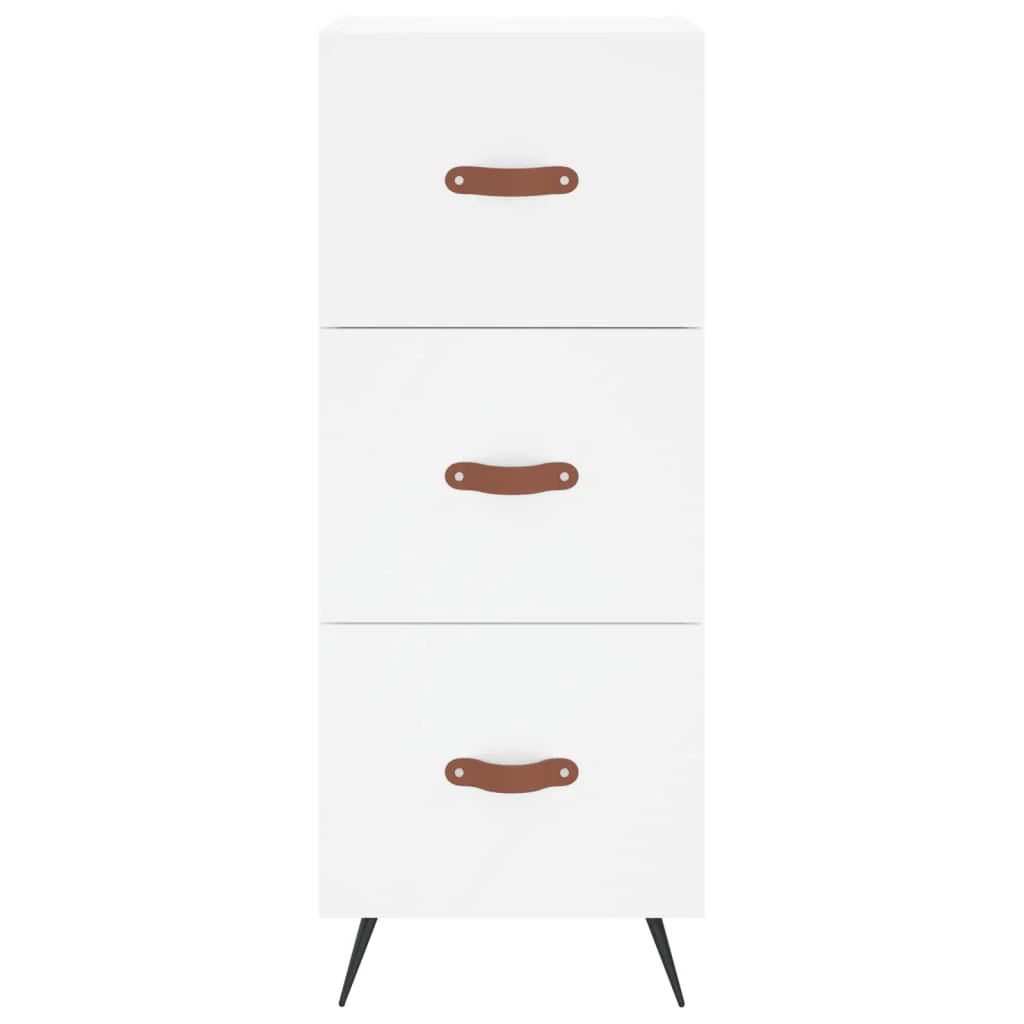 skab 34,5x34x180 cm konstrueret træ hvid - Image 6