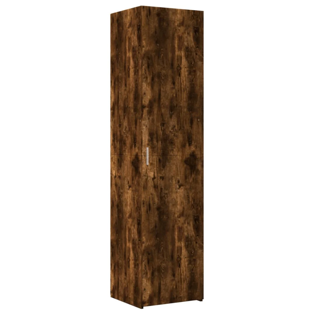 skab 45x42,5x225 cm smalt konstrueret træ røget egetræsfarve - Image 6