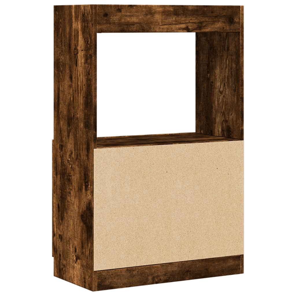 skab 63x33x100 cm konstrueret træ røget egetræsfarve - Image 7