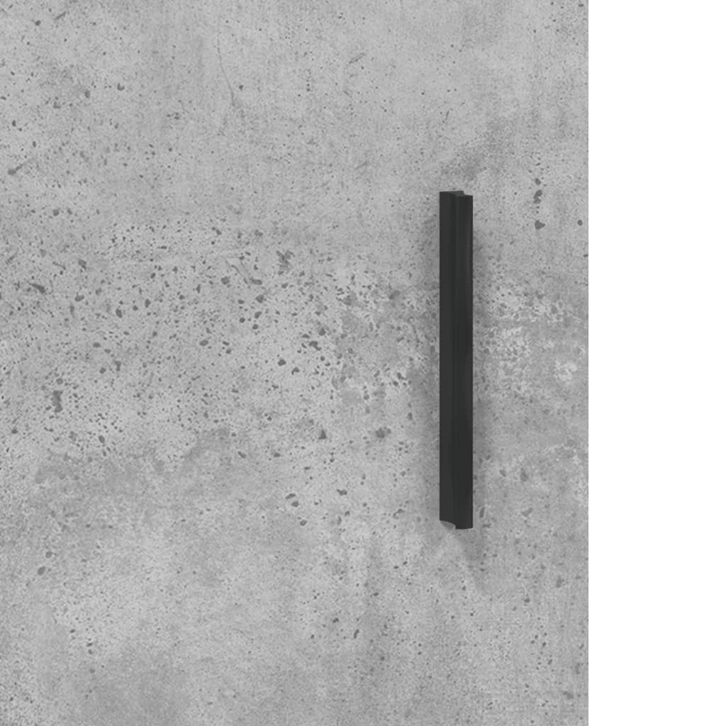 skab 69,5x31x115 cm konstrueret træ betongrå - Image 9