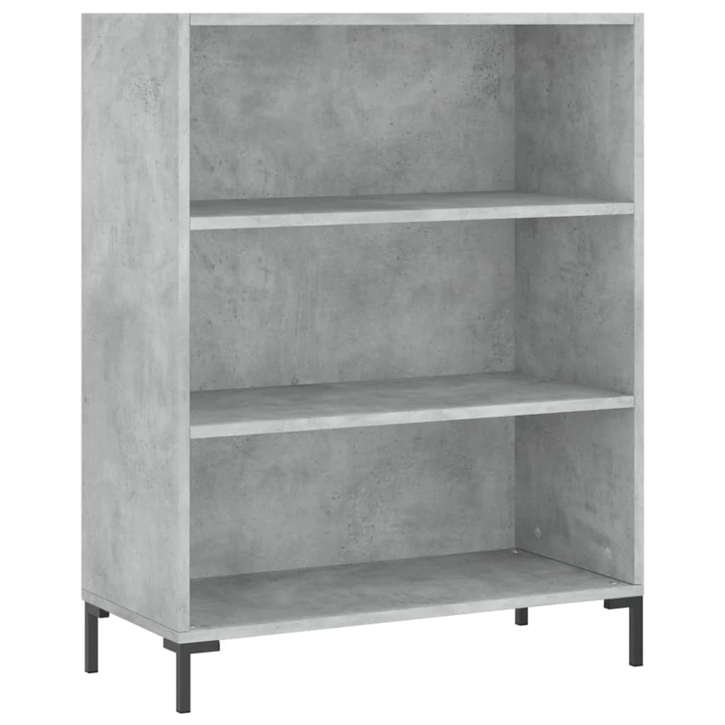 skab 69,5x32,5x90 cm konstrueret træ betongrå - Image 2