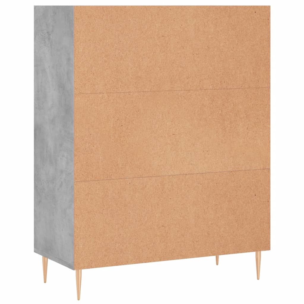 skab 69,5x32,5x90 cm konstrueret træ betongrå - Image 6