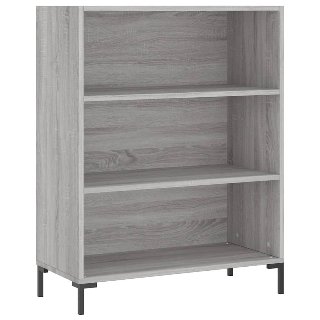 skab 69,5x32,5x90 cm konstrueret træ grå sonoma-eg - Image 2