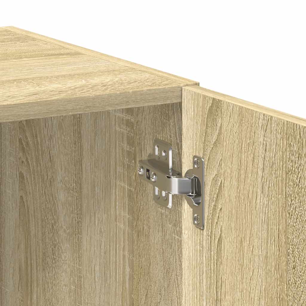 skab 70x42,5x225 cm smalt konstrueret træ sonoma-eg - Image 10