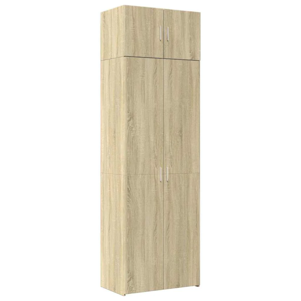 skab 70x42,5x225 cm smalt konstrueret træ sonoma-eg - Image 2