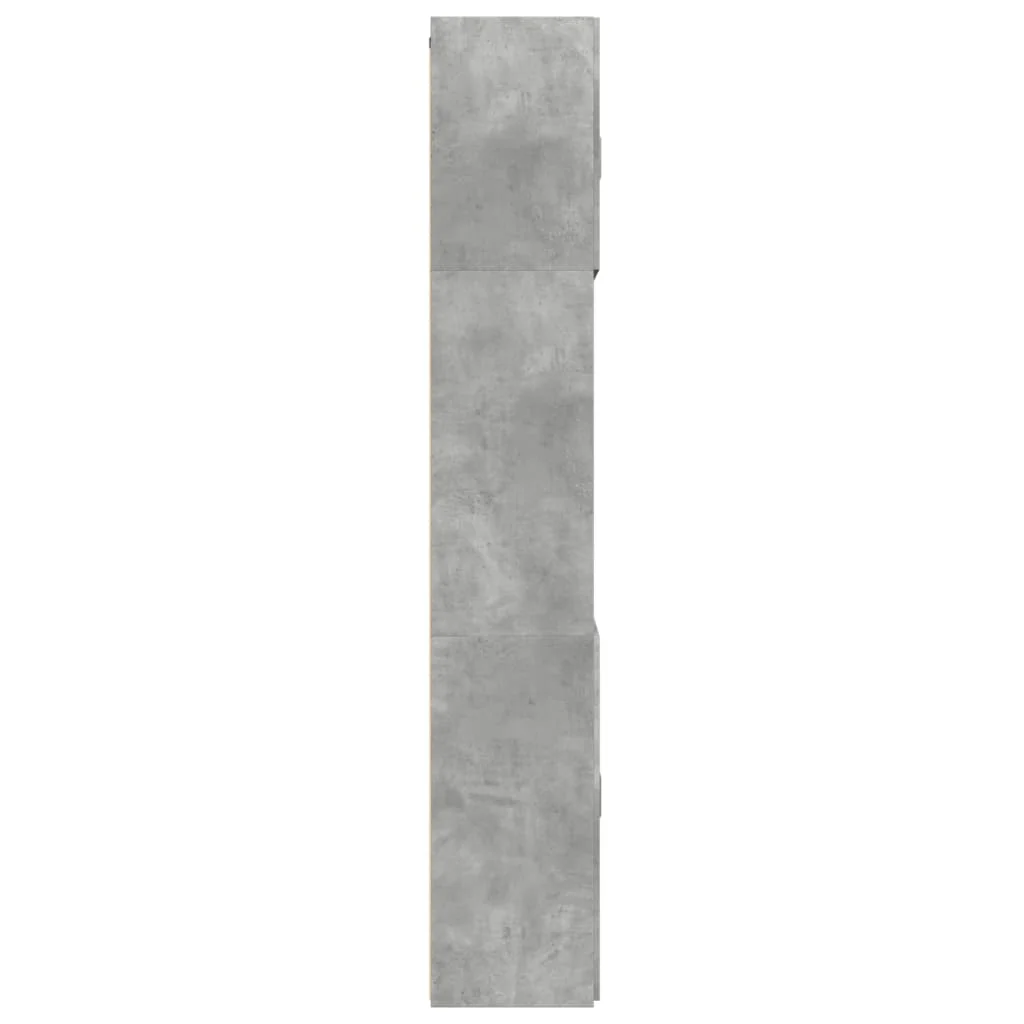skab 80x42,5x249 cm konstrueret træ betongrå - Image 7