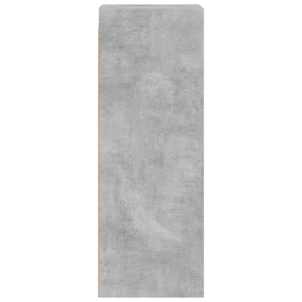 skab med glaslåger 35x37x100 cm betongrå - Image 7
