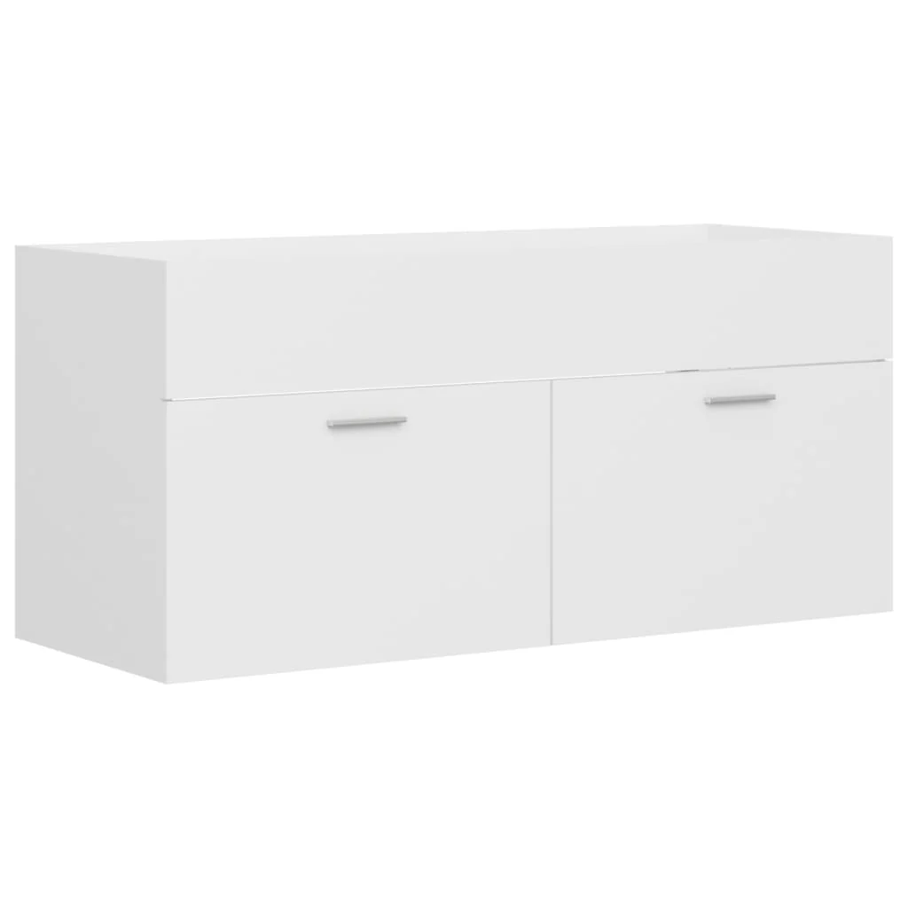 skab til håndvask 100x38,5x46 cm konstrueret træ hvid - Image 2