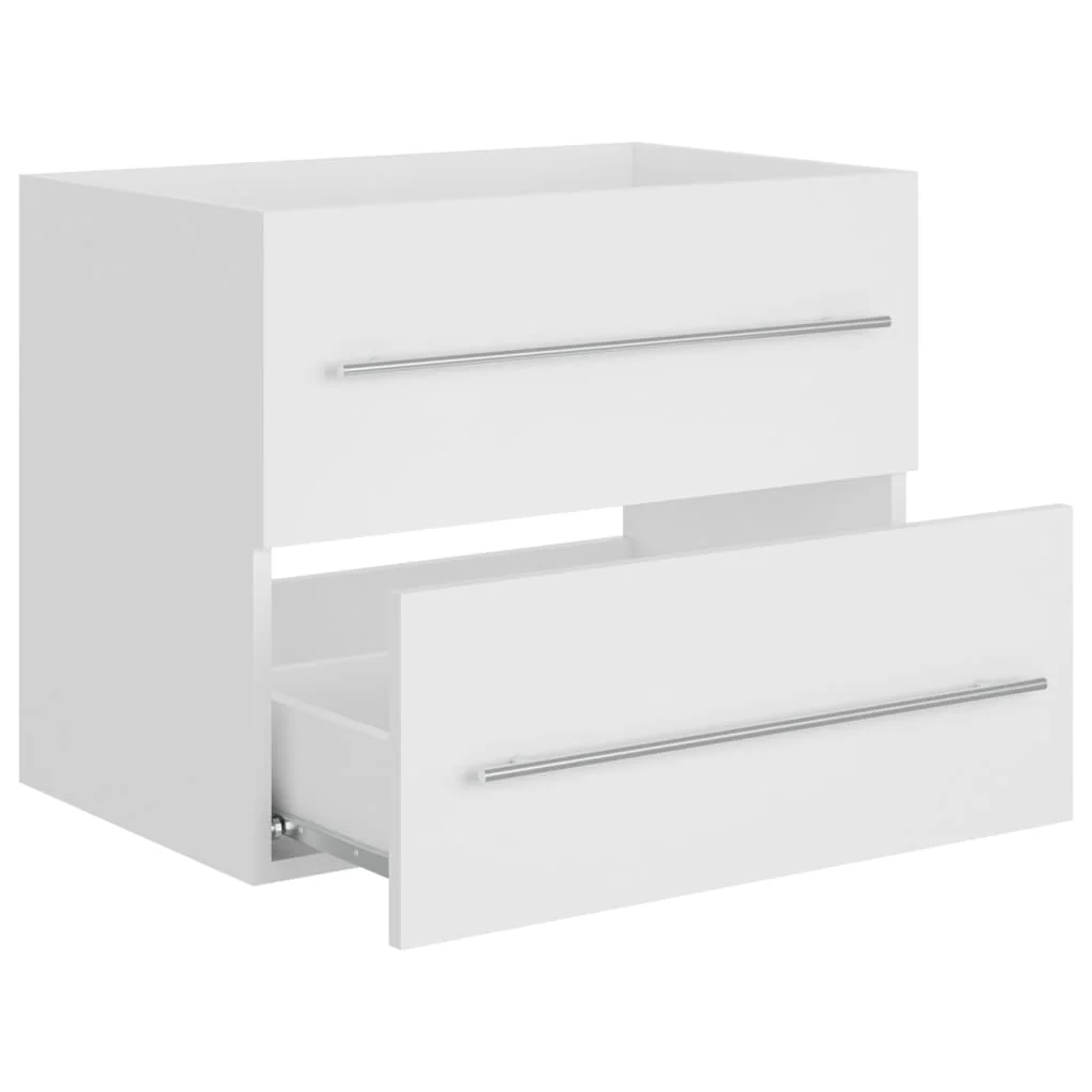 skab til håndvask 60x38,5x48 cm konstrueret træ hvid - Image 5