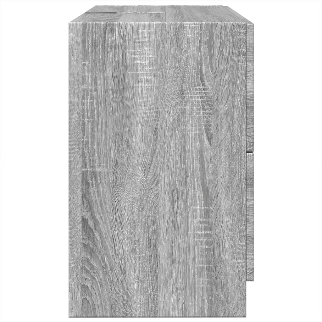 skab til håndvask 78x37x59 cm konstrueret træ grå sonoma-eg - Image 6