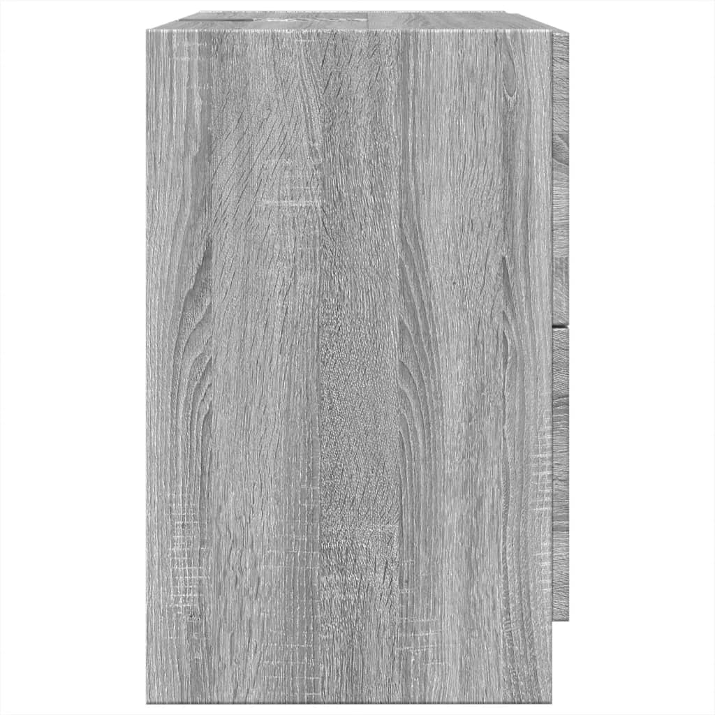 skab til håndvask 78x37x59 cm konstrueret træ grå sonoma-eg - Image 6