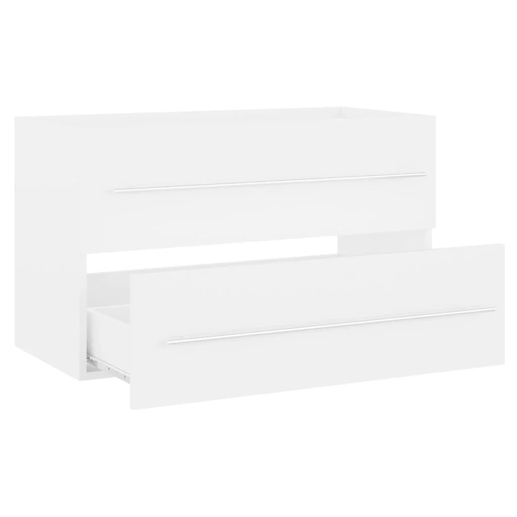 skab til håndvask 80x38,5x48 cm konstrueret træ hvid - Image 3