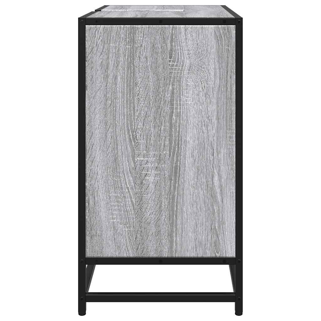 skab til håndvask til badeværelse 65x33x60 cm grå sonoma-eg - Image 6