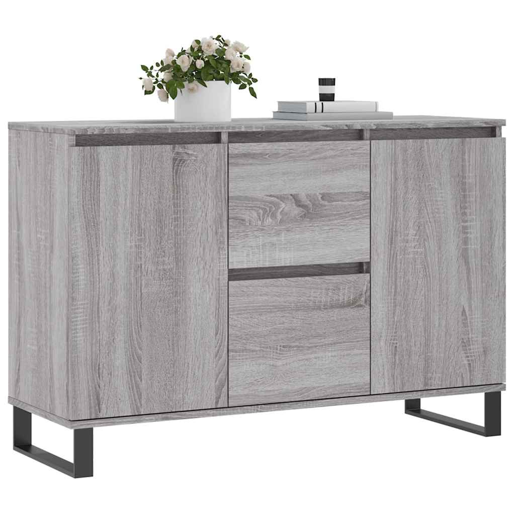 skænk 101,5x35x70 cm konstrueret træ grå sonoma-eg - Image 3