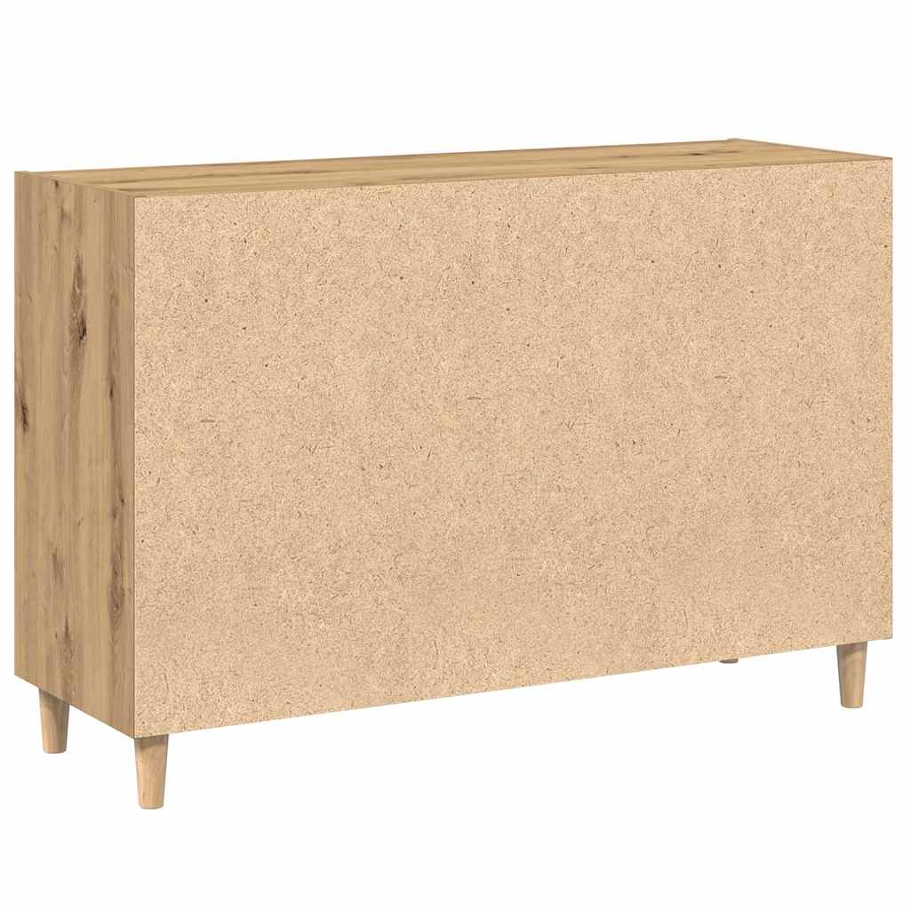 skænk 103,5x35x70 cm konstrueret træ kunsteg - Image 7
