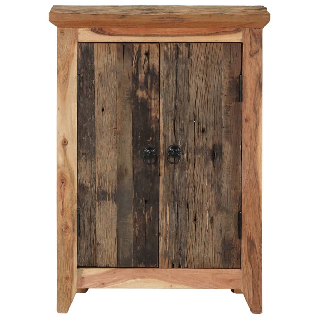skænk 55x33x75 cm massivt akacietræ og genbrugstræ - Image 2