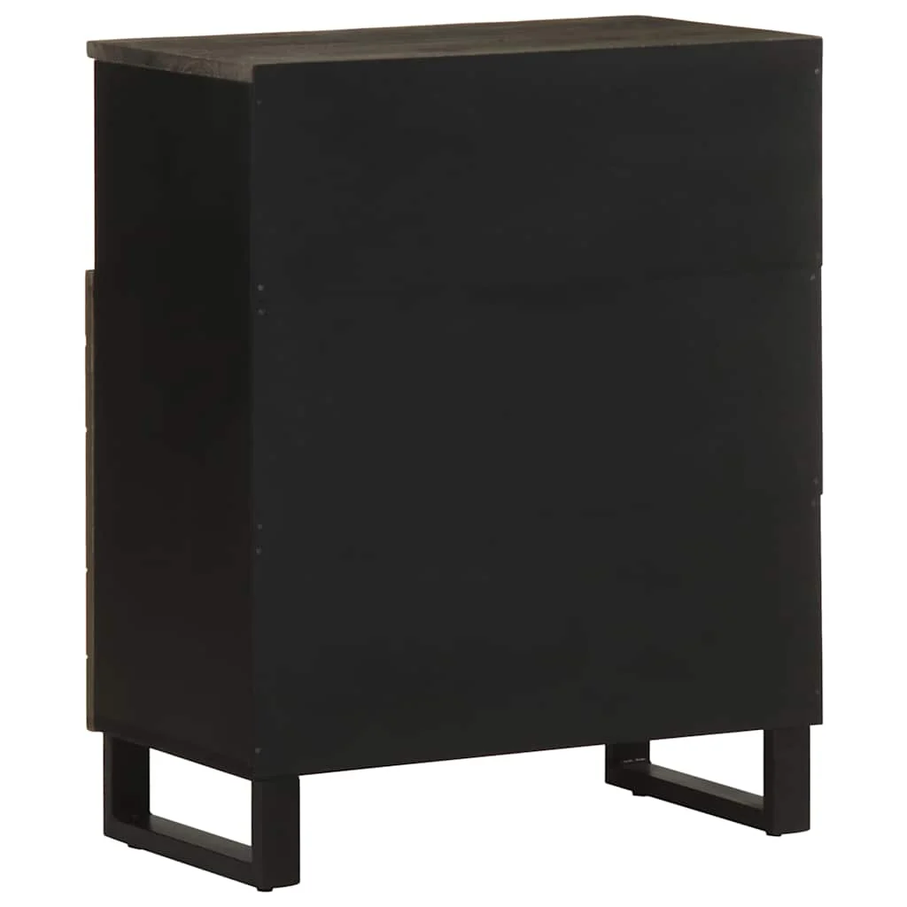 skænk 60x33x75 cm massivt mangotræ sort - Image 5