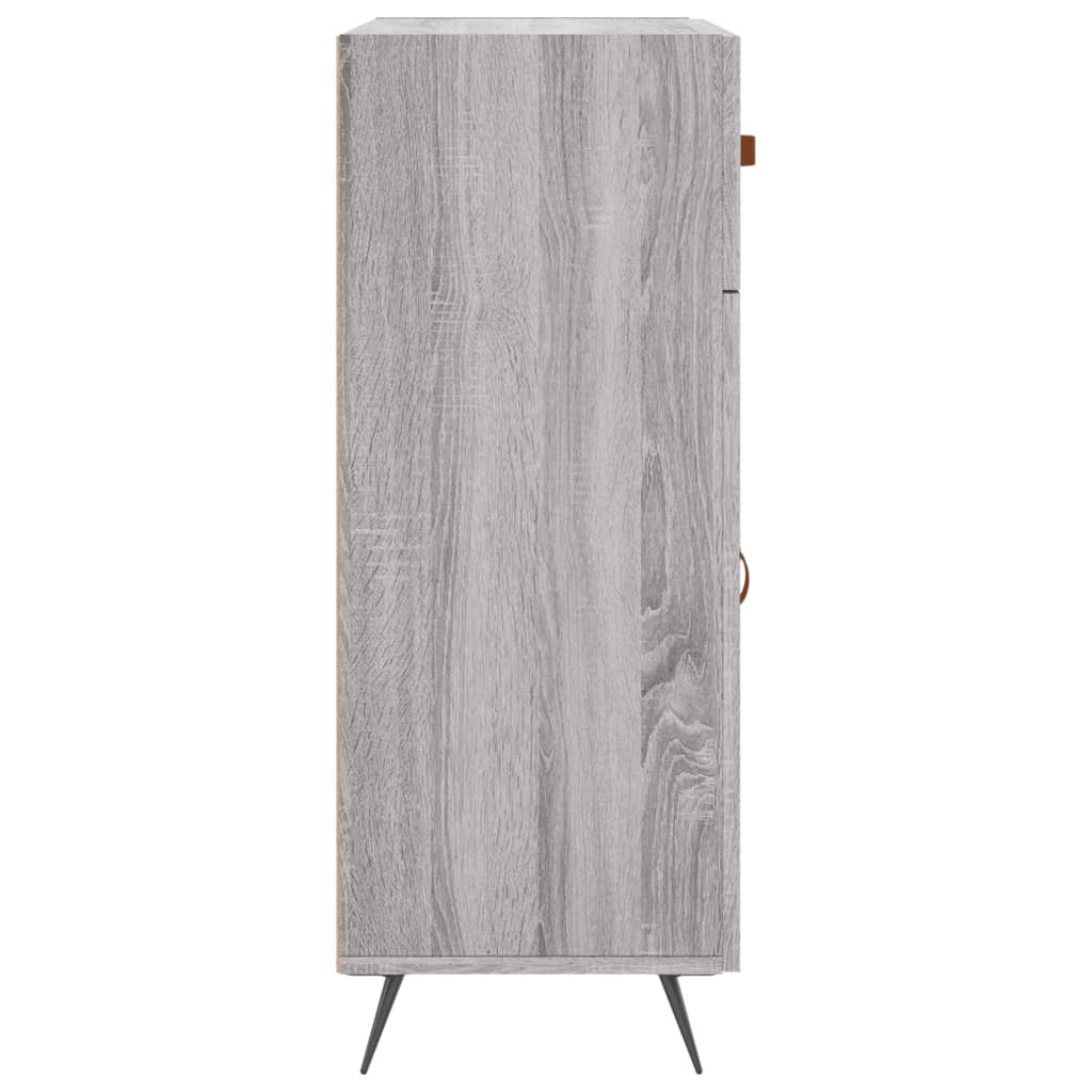skænk 69,5x34x90 cm konstrueret træ grå sonoma-eg - Image 7