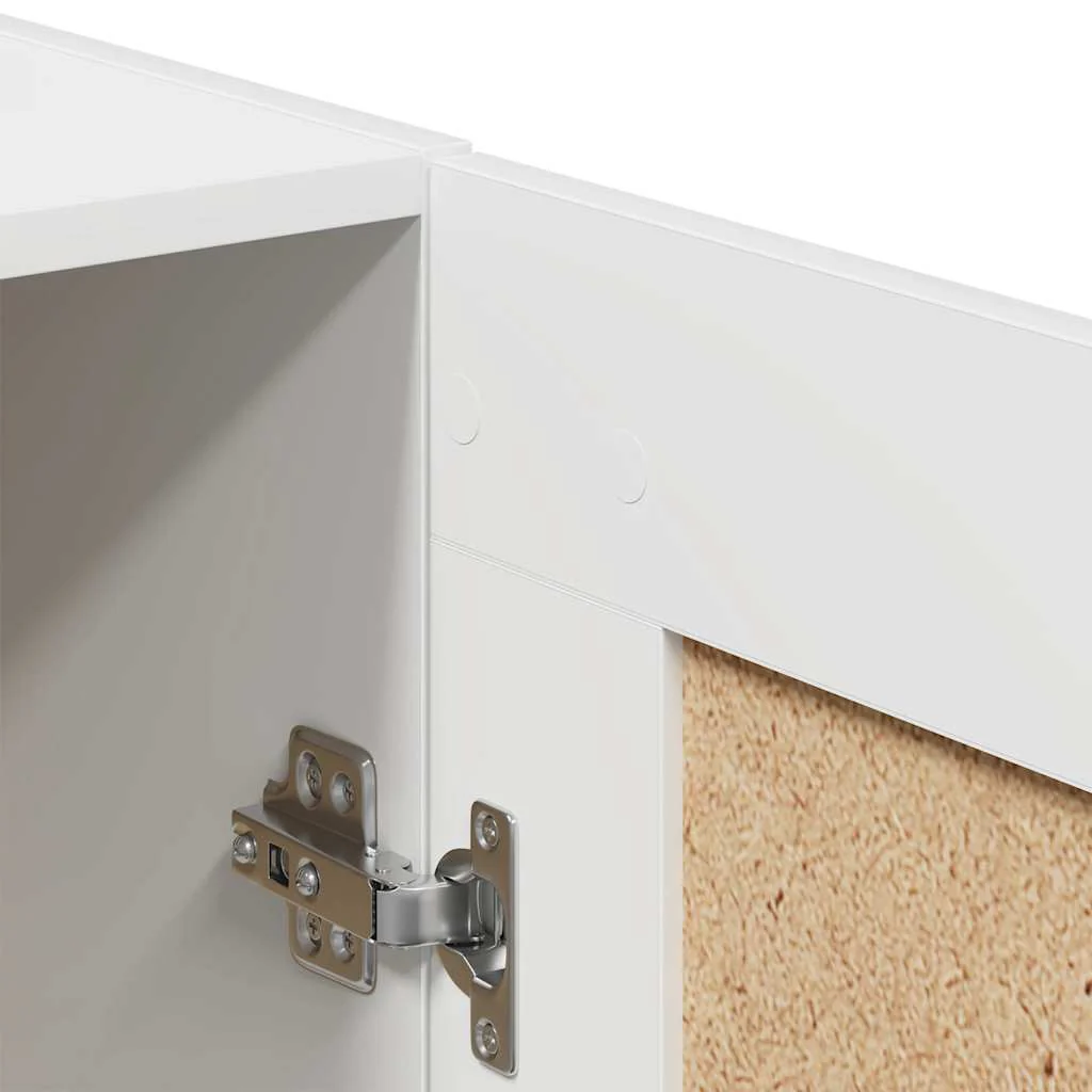 skænk 69,5x34x90 cm konstrueret træ hvid - Image 10
