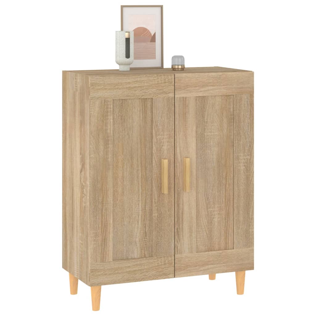 skænk 69,5x34x90 cm konstrueret træ sonoma-eg - Image 5