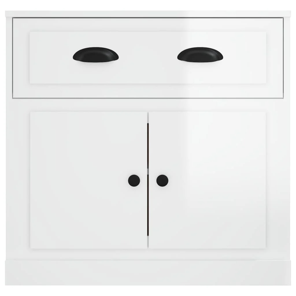skænk 70x35,5x67,5 cm konstrueret træ hvid højglans - Image 6