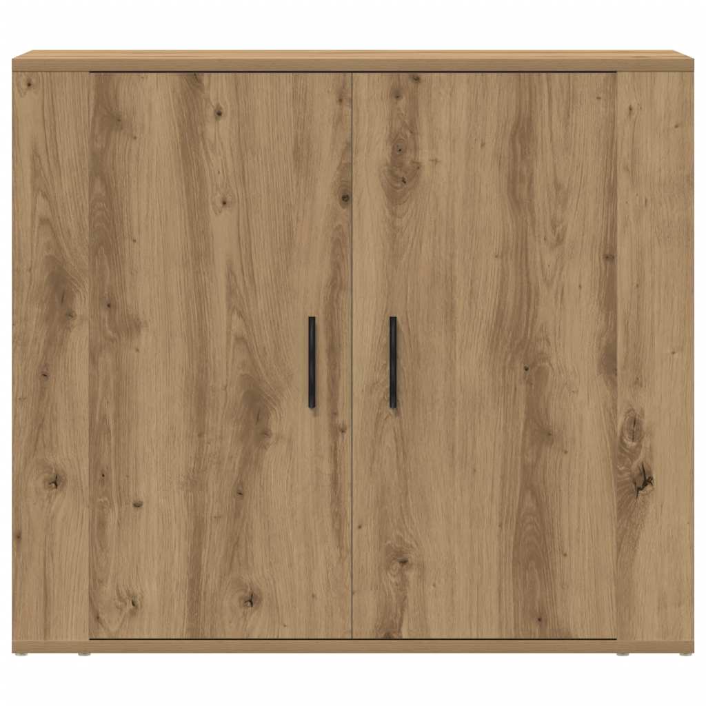 skænk 80x33x70 cm konstrueret træ egetræsfarve - Image 5