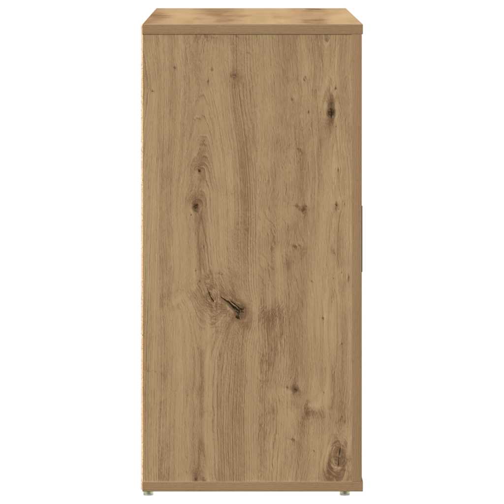 skænk 80x33x70 cm konstrueret træ egetræsfarve - Image 6