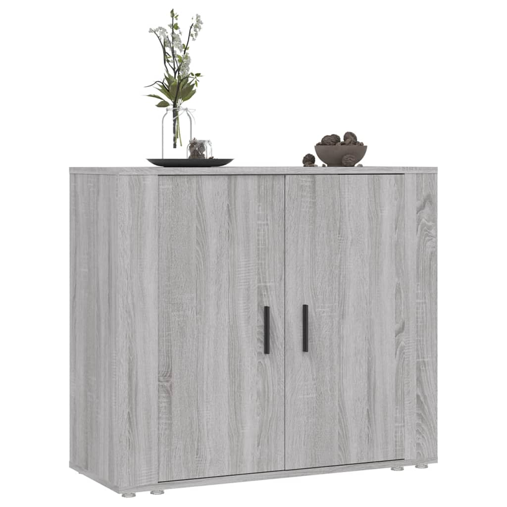 skænk 80x33x70 cm konstrueret træ grå sonoma-eg - Image 6