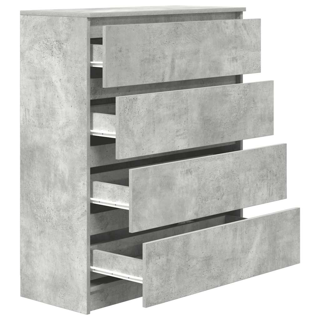 skænk 80x35x99 cm konstrueret træ betongrå - Image 5
