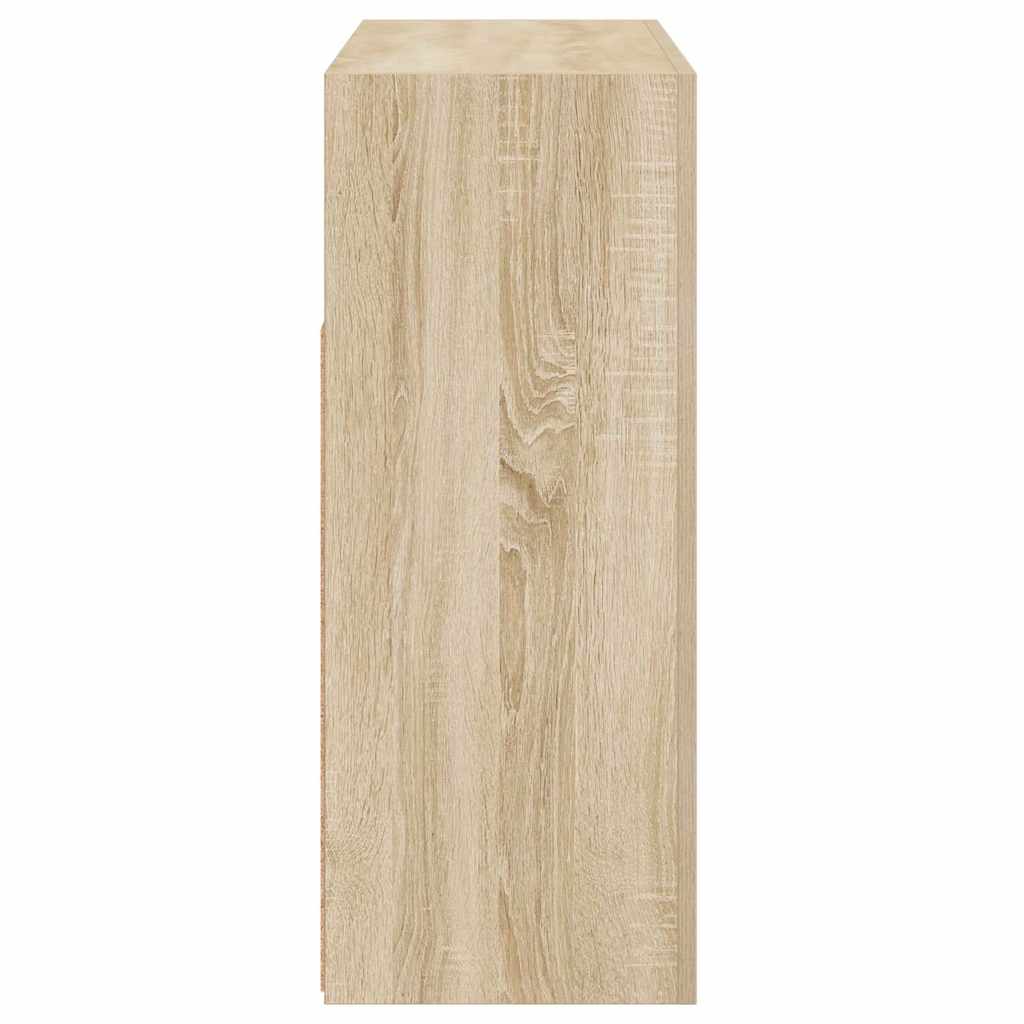 skænk med LED-lys 115,5x30x75 cm sonoma-eg - Image 10