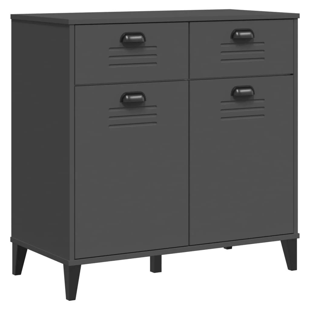 skænk VIKEN 80x40x80 cm konstrueret træ antracitgrå - Image 2