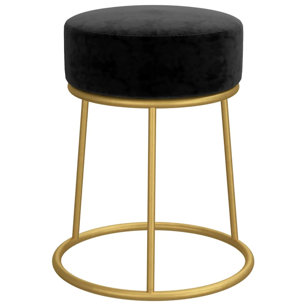 skammel fløjl sort - Image 3