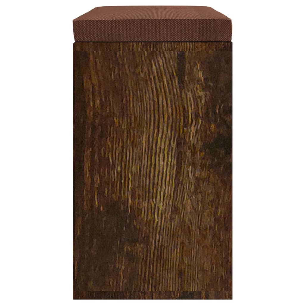 skobænk 103x30x48 cm konstrueret træ røget egetræsfarve - Image 5