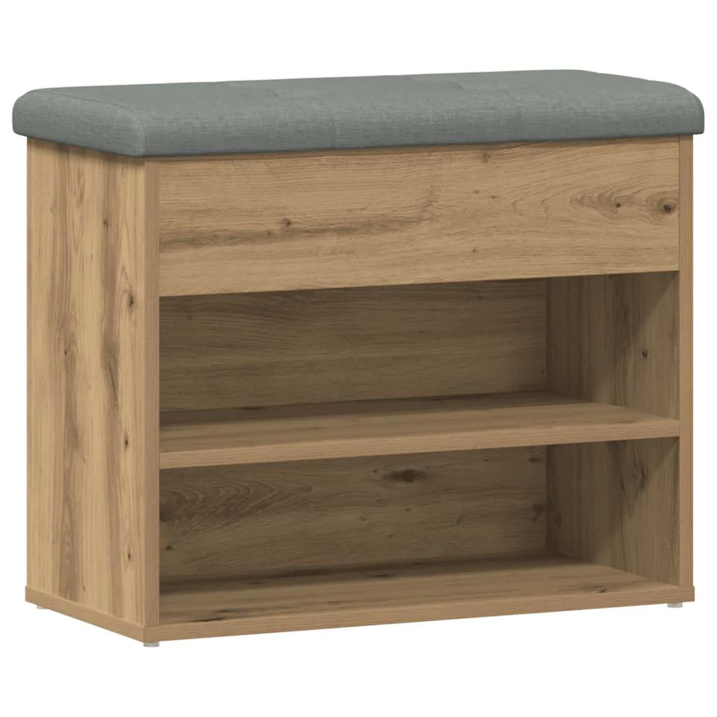 skobænk 62x32x50 cm konstrueret træ kunsteg - Image 2