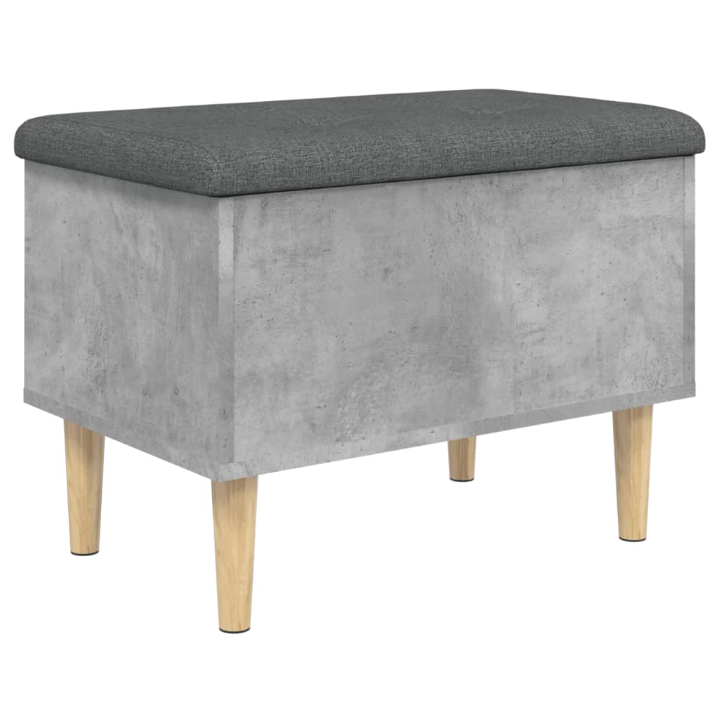 skobænk 62x42x46 cm konstrueret træ betongrå - Image 2