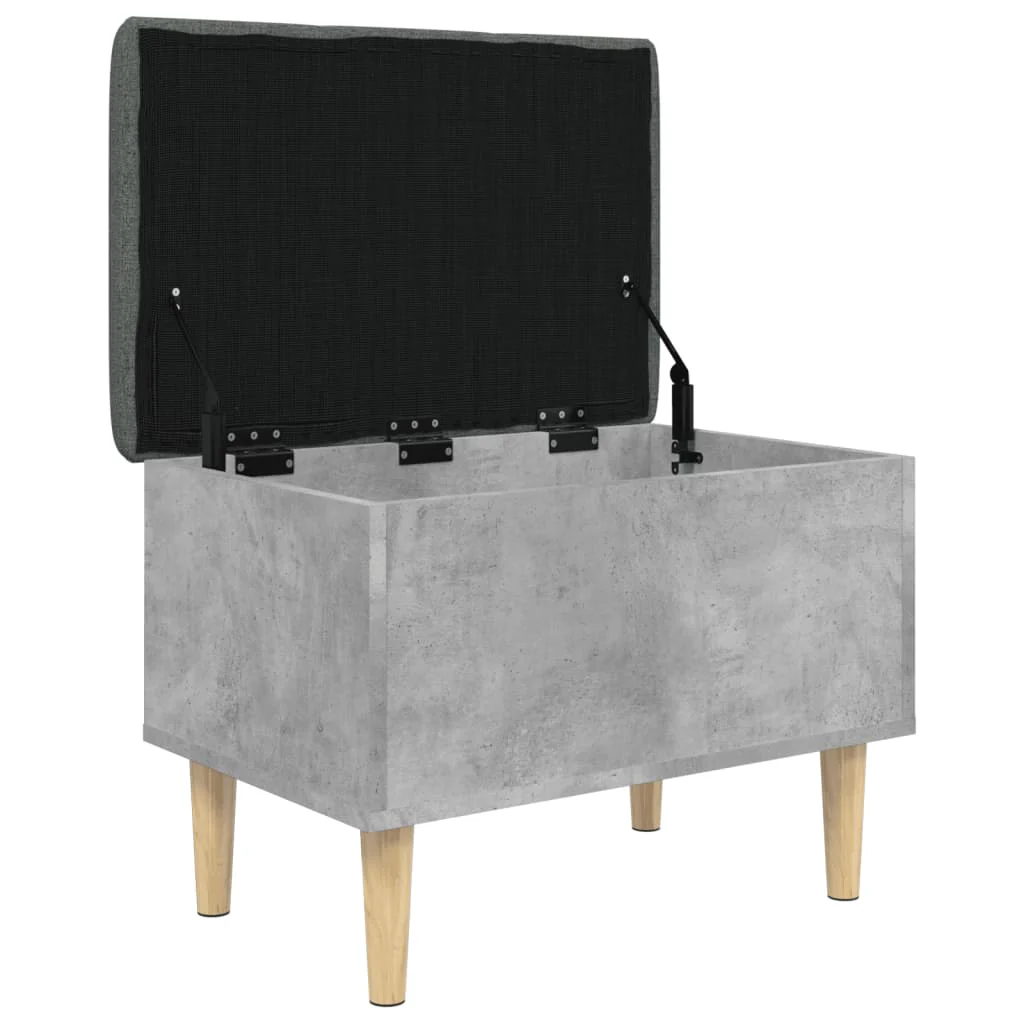 skobænk 62x42x46 cm konstrueret træ betongrå - Image 4