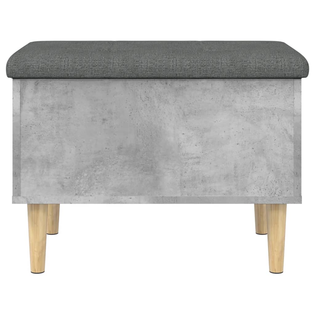 skobænk 62x42x46 cm konstrueret træ betongrå - Image 5