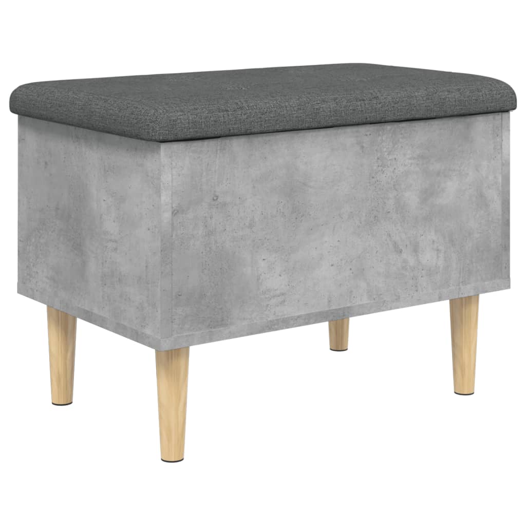 skobænk 62x42x46 cm konstrueret træ betongrå - Image 7