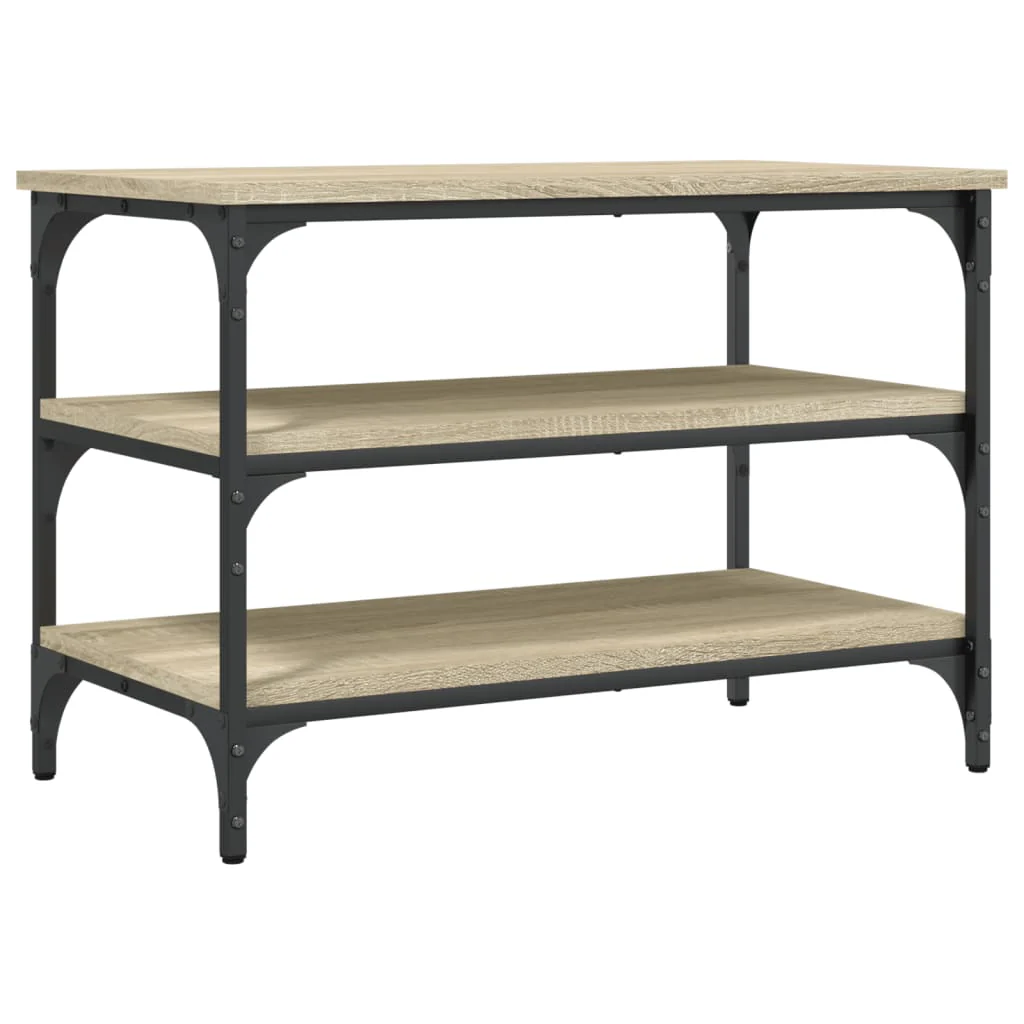 skobænk 70x38,5x49 cm konstrueret træ sonoma-eg - Image 2
