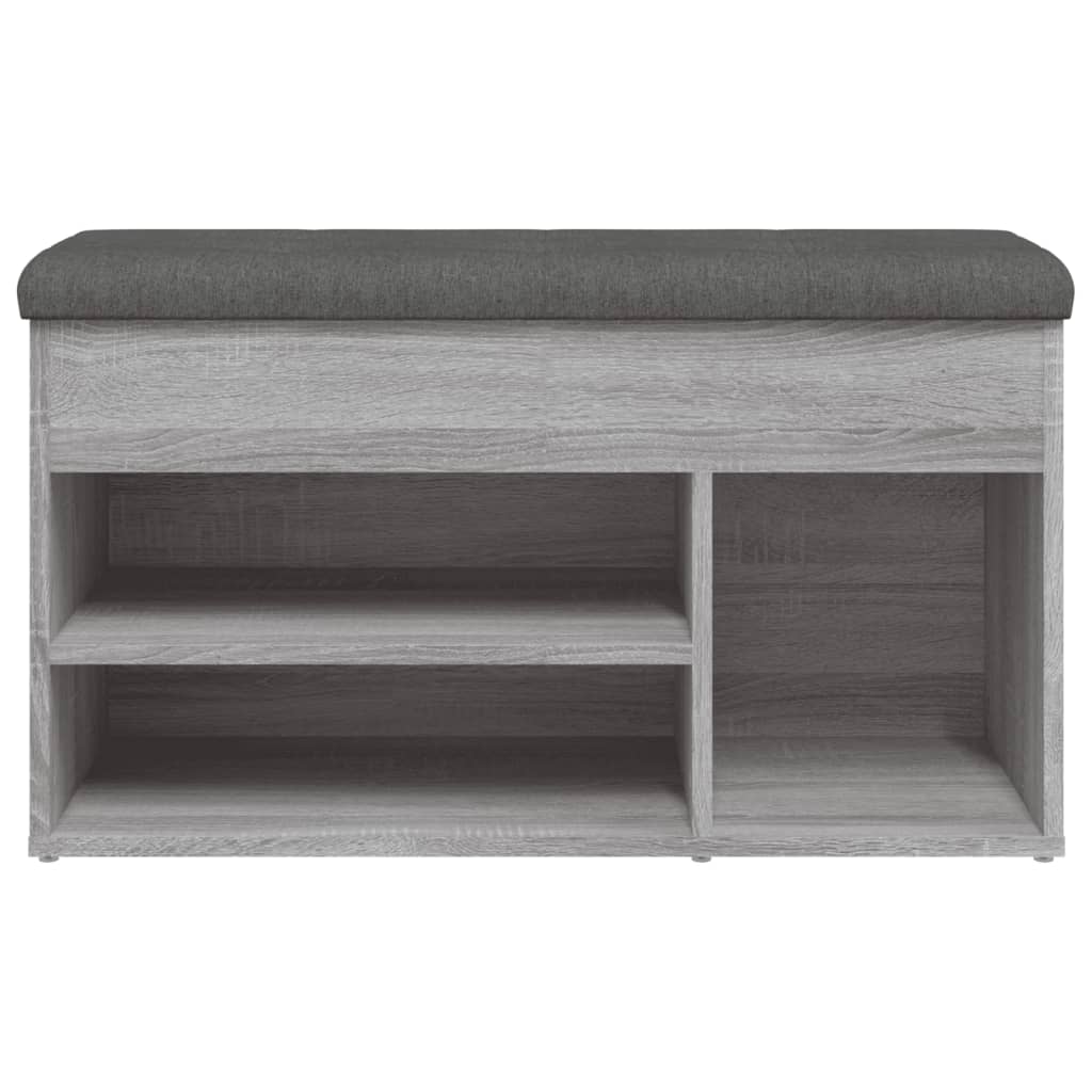 skobænk 82x32x45,5 cm konstrueret træ grå sonoma-eg - Image 6