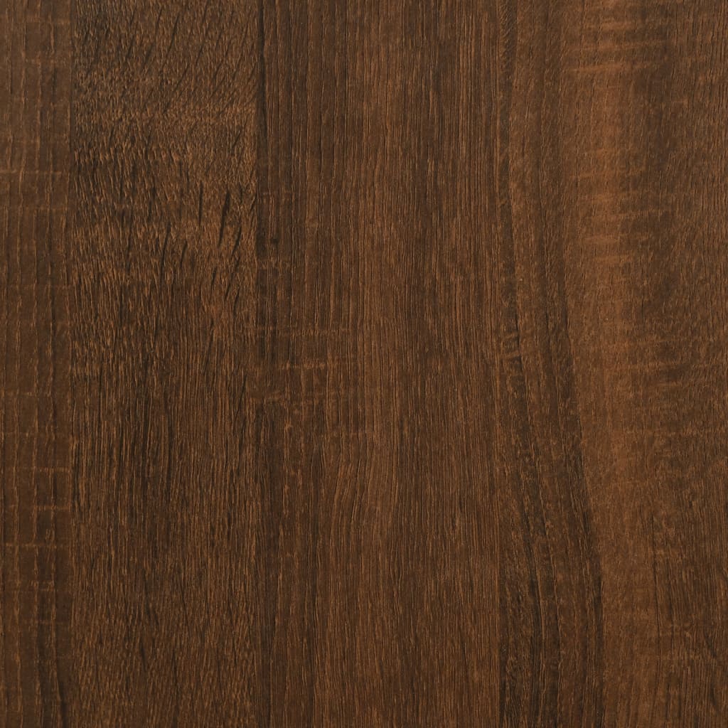 skobænk 82x42x45 cm konstrueret træ brun egetræsfarve - Image 9