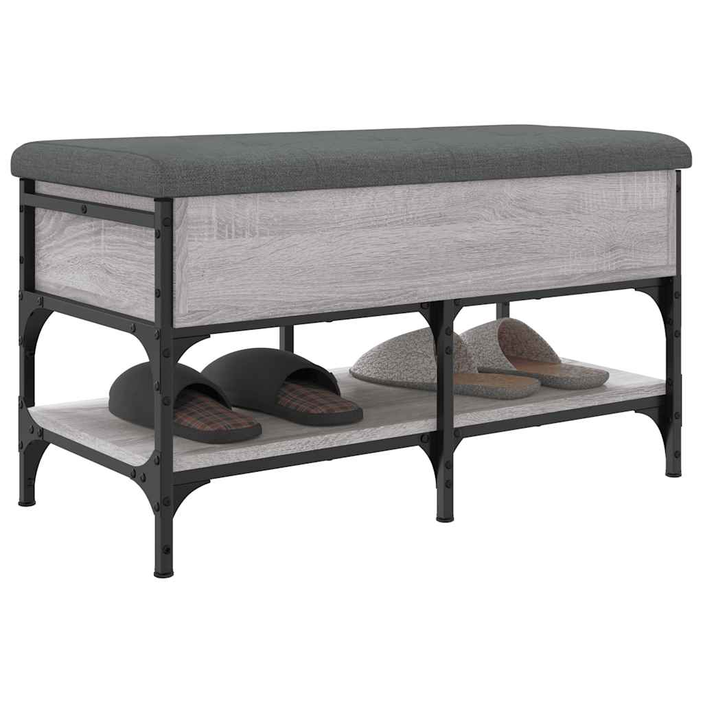 skobænk 82x42x45 cm konstrueret træ grå sonoma-eg - Image 5