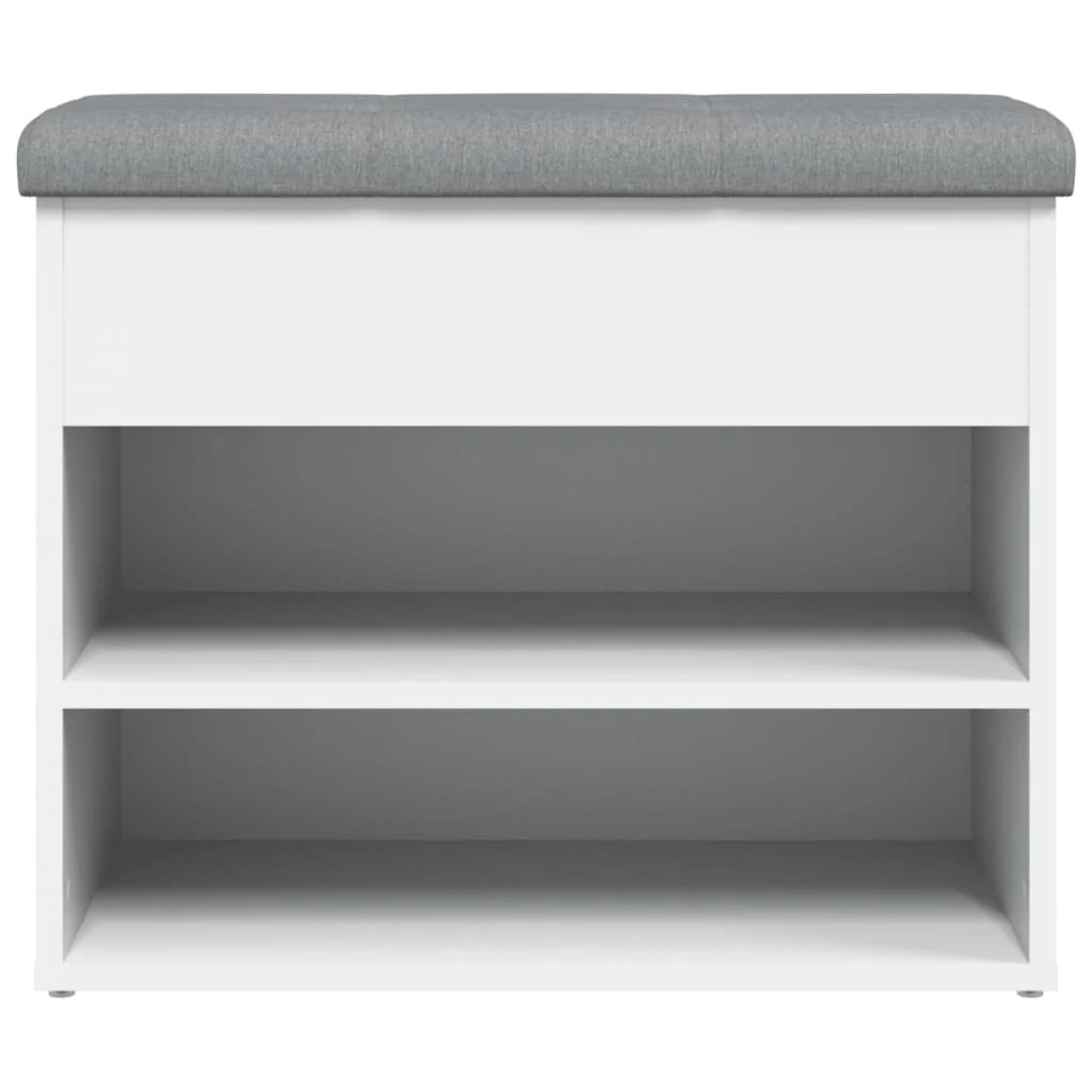 skobænk hvid 62x32x50 cm konstrueret træ - Image 6