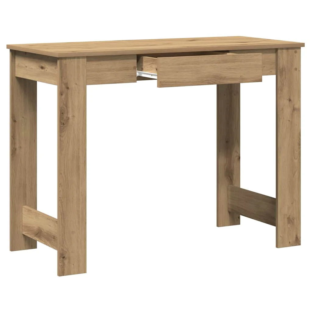 skrivebord 100x45x75 cm konstrueret træ kunsteg - Image 5