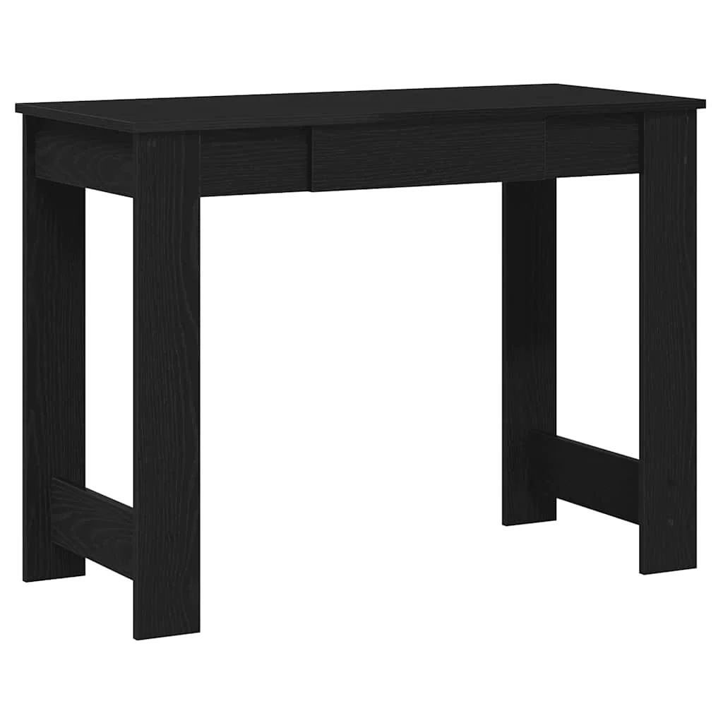 skrivebord 100x45x75 cm konstrueret træ sort - Image 2