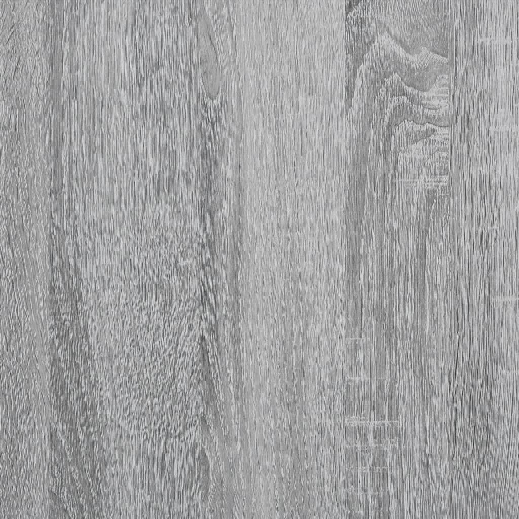 skrivebord 100x45x76 cm konstrueret træ og stål grå sonoma-eg - Image 8