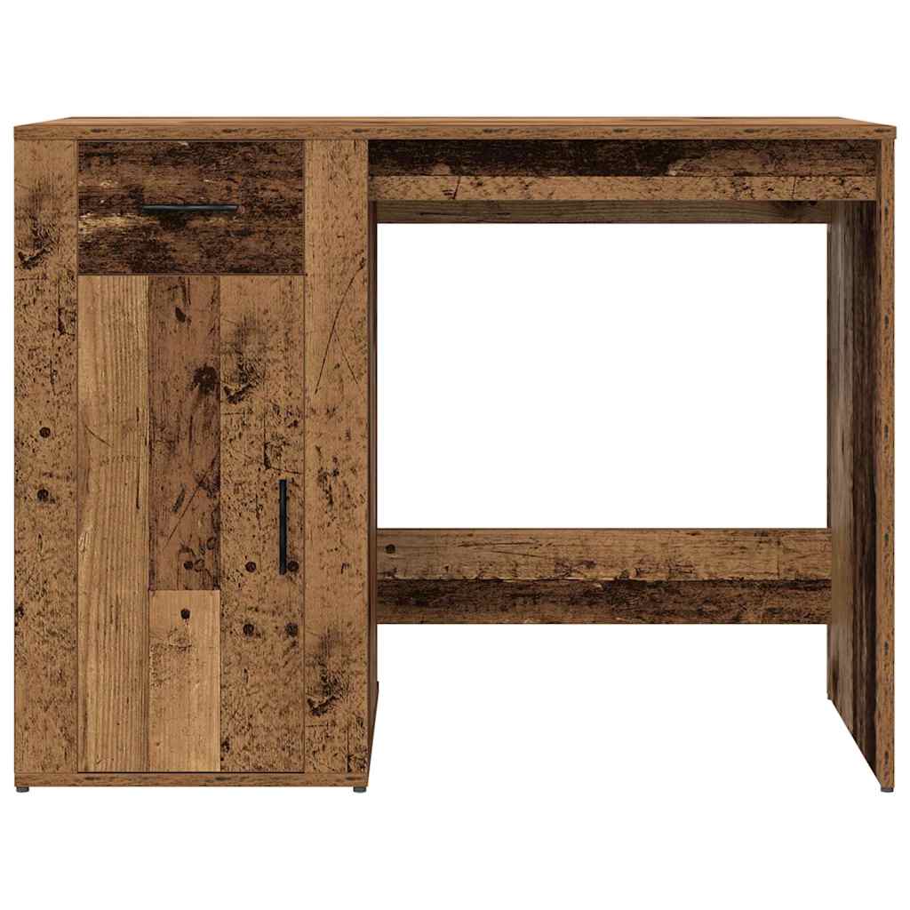 skrivebord 100x49x75 cm konstrueret træ antikt trælook - Image 5