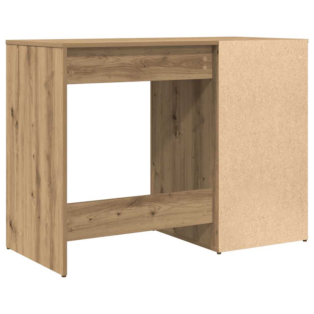 skrivebord 100x49x75 cm konstrueret træ kunsteg - Image 7
