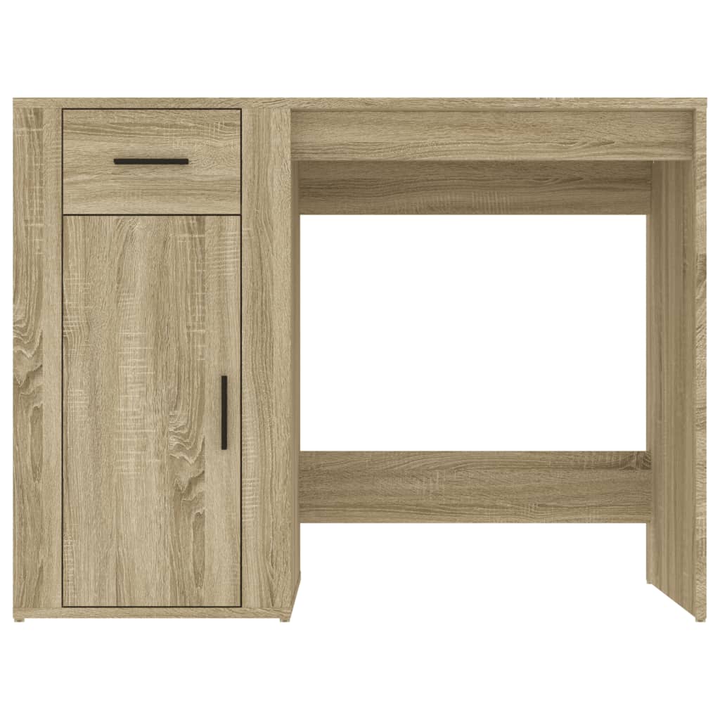 skrivebord 100x49x75 cm konstrueret træ sonoma-eg - Image 6
