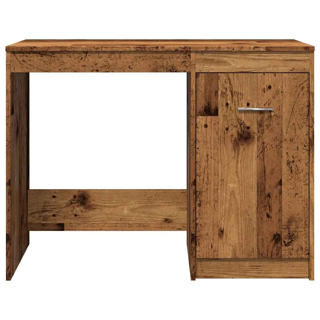 skrivebord 100x50x76 cm konstrueret træ antikt trælook - Image 5
